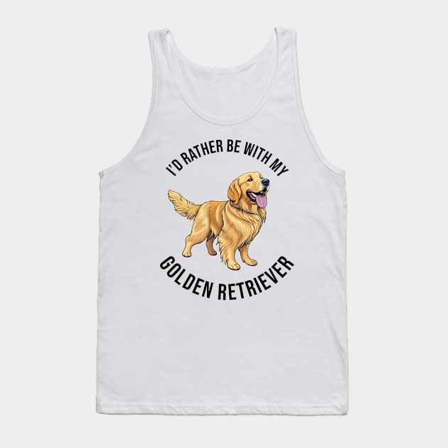 I'd rather be with my Golden Retriever Tank Top by pxdg